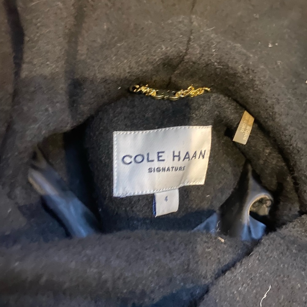 Cole Haan Black Wool Coat - Picture 2 of 5
